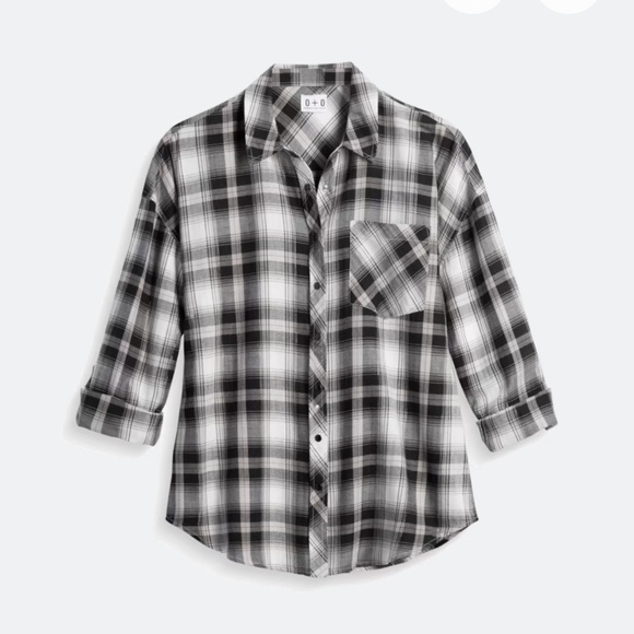 Shirt Top Olive & Oak Women's Button Down Plaid long sleeved Shirt Size XL - Picture 1 of 4